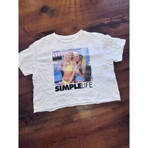 Simple Life Paris Hilton Nicole Ritchie Cropped Tee size medium